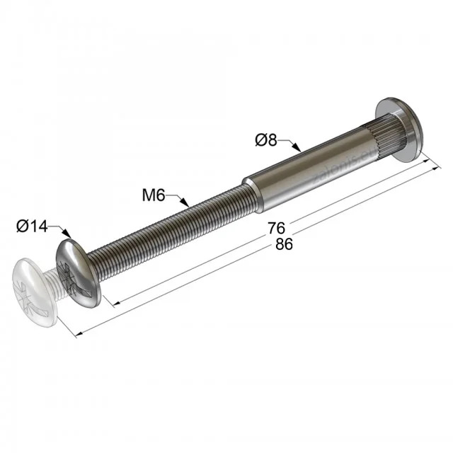 ΣΥΝΔΕΤΗΡΑΣ ΕΠΙΠΛΟΥ M6 76-86mm / ΝΙΚΕΛ